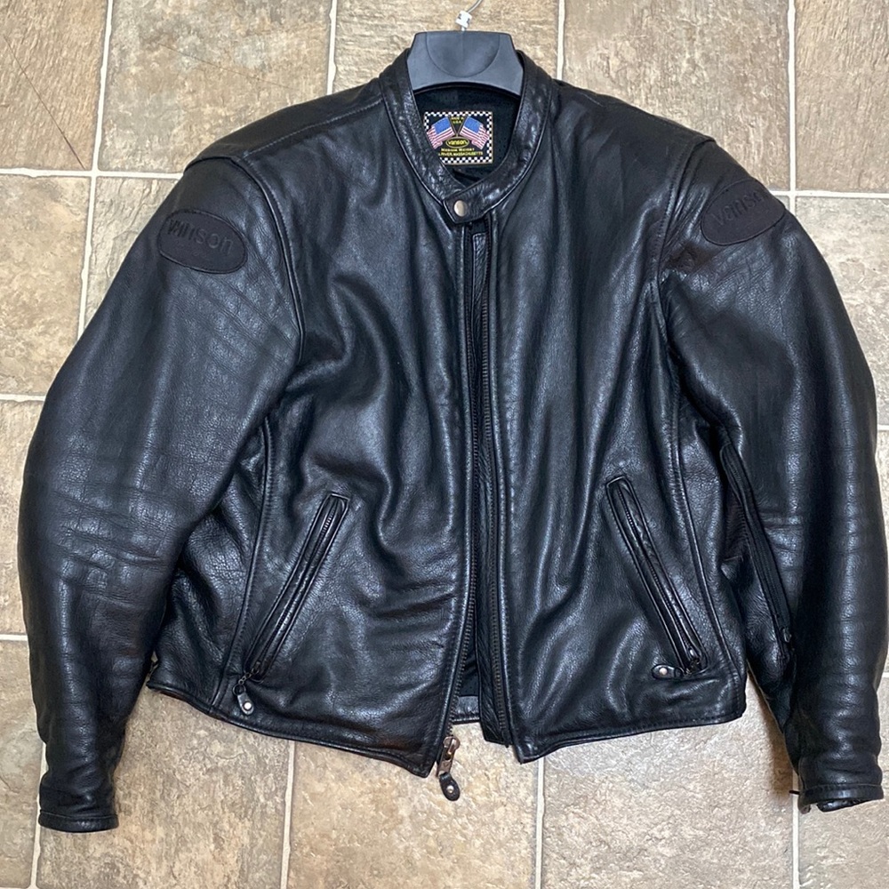 SOLD on eBay. Vanson Leathers Drifter Mk2 Blacked Out Leather Motorcycle Jacket. - Picture 1 of 11